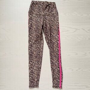 Wear It To Heart WITH Womens Leggings Small Cheetah Leopard Hi-Rise Pink Full